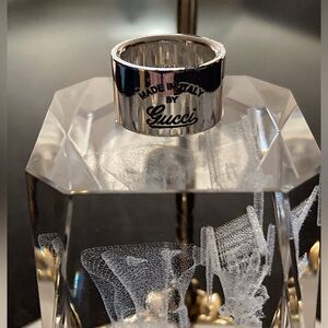 Gucci 925 Silver Cigar Band Ring